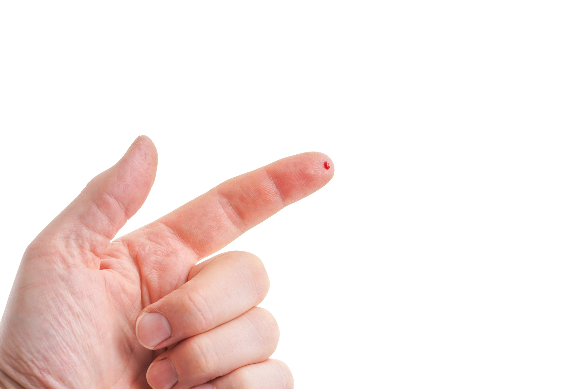 finger blood drop